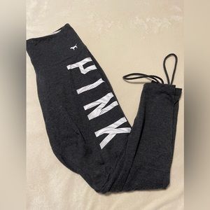PINK drawstring ankle leggings, size M